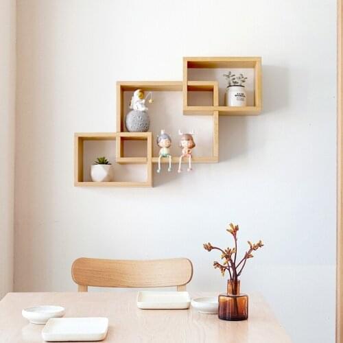 Chinese Style Shelves for Wall Room Wall Creative Portfolio Diaphragm Wall Hanging Display Stand Shelf Organizer Shelf Organizer