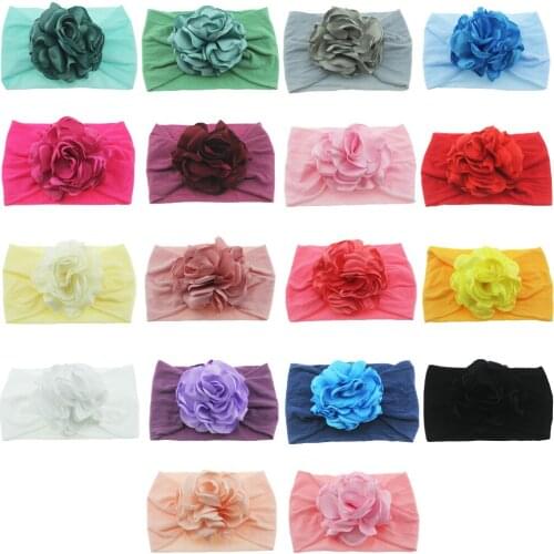 NEW Newborn Toddler Baby Girls Head Wraps Burning Flowers Knot Turban Headband Hair Accessories Birthday Gifts for 0-3Y