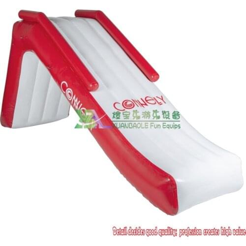 PVC Floating Dock Slide/ Floating Inflatable Water Slide For Boat/Yacht Water Pontoon Slideway