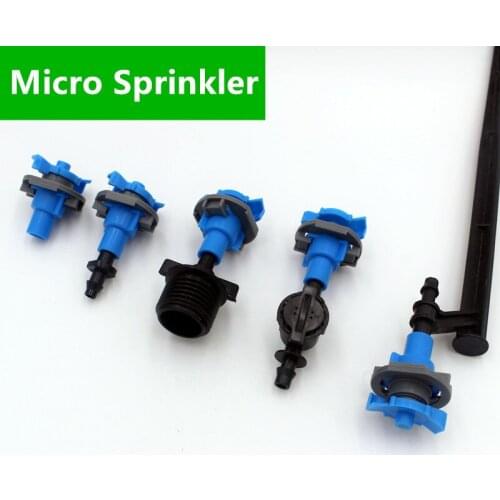 360Degree Rotary Sprinkler Hanging Fog Nozzles With 1/4" Connector Greenhouse Garden Micro Drip Irrigation Fitting