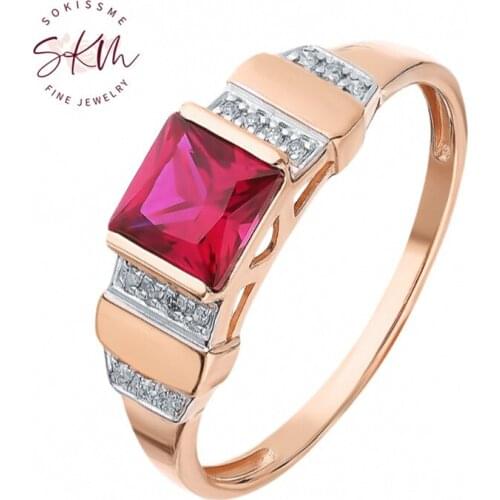 SKM Luxury designer 14k rose gold Vintage brand designer Vintage Engagement rings designer Promise Luxury Fine Jewelry