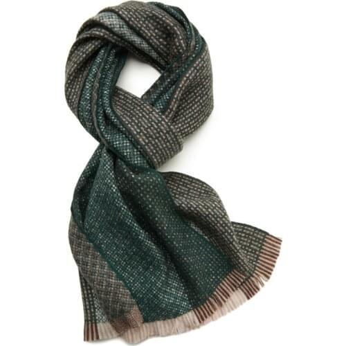 Unisex Goat Cashmere Scarf Men Long Double-Sided Gift Warm Thick Soft Neck Wrap Fashion Winter 100% Cashmere Scarf For Men