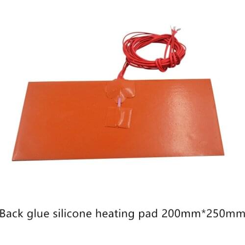 Silicone heating pad heater 200mmx250mm for 3d printer heat bed