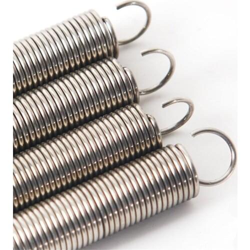 Steel Extension Spring ，Dual Hook Small Tension Spring ，wire Dia 0.3mm Outer Dia 3mm Length 10-50mm，10pcs