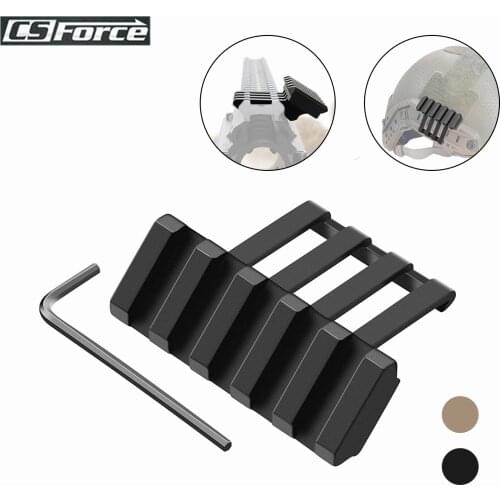 Tactical 45 Degree 5 Slots Offset Rail Mount Adapter Low Profile Picatinny Weaver Side Rail for Flashlight Laser Red Dot Sight