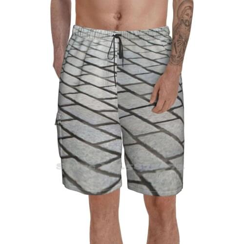 Sidewalk Path Cobblestone City Urban Loose Thin Beach Sports Shorts Sidewalk Path Cobblestone City Urban Urban Arc Ture Town