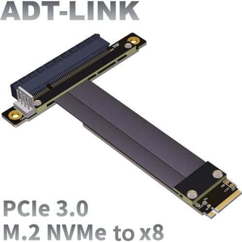 PCIexpress 3.0 x8 to M.2 NVMe Extension Cable NVME to PCIE 8X cable graphics Card Riser adapter PCIe3.0 x4 32G/bps