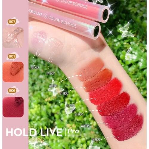 Hold live moisturizing lip gloss transparent red orange rose colors long lasting waterproof velvet matte lip tint AC303