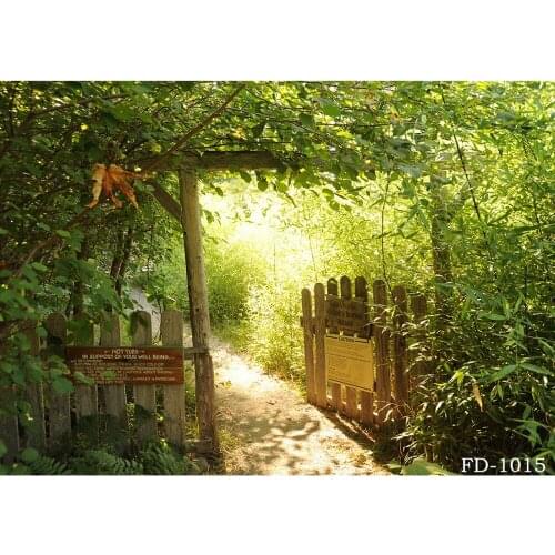 Gate Forest Path Photography Backdrop for Photo Studio Photo Background Photographic Props Portrait Children Baby PhotoPhone