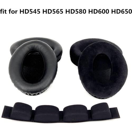 Replacement Velvet Protein Skin Ear Pads Cushions for Sennheiser HD545 HD565 HD580 HD600 HD650 Headphones EarPad High Quality