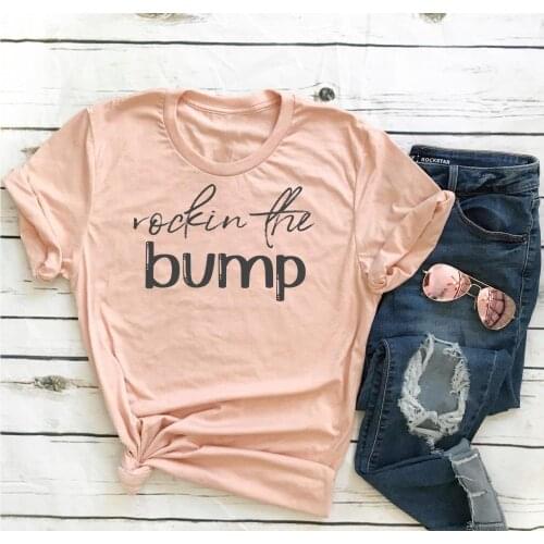 Rockin the bump t shirt women fashion unisex grunge tumblr street style aesthetic camisetas wanderlust street vintage tees tops