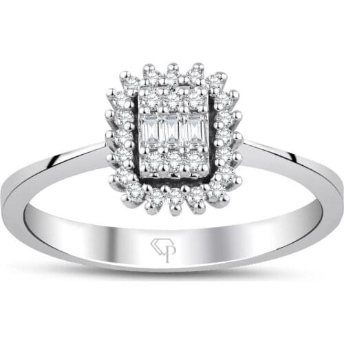 0.20 CT sa. Diamond Baguette Ring Handy Custom Craftsmanship Gift Gold Special Occasions Design Shiny Elegant Jewelry