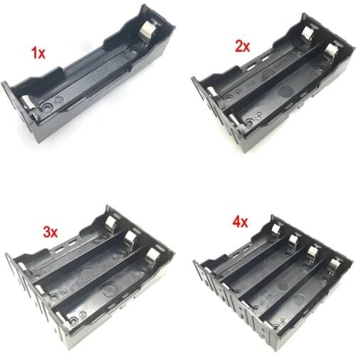 1 Pcs New Plastic 1/2/3/4 Section Plastic Battery Case Holder Storage Box For 18650 Rechargeable Battery 3.7V DIY
