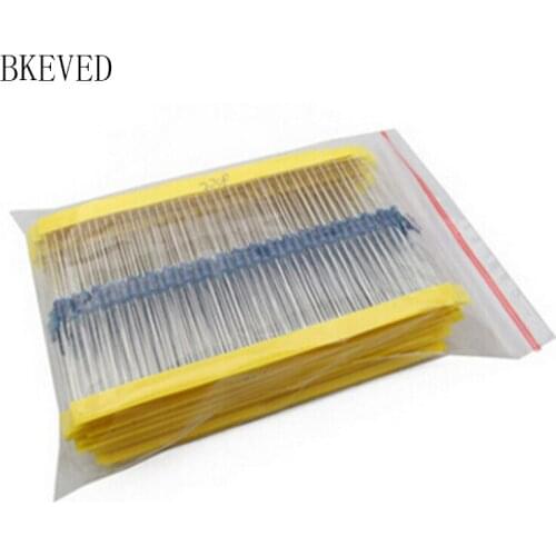 20pcs 1W Metal film resistor 1% 1R ~ 1M 2R 10R 22R 47R 100R 330R 1K 4.7K 10K 22K 47K 100K 330K 470K 1 2 10 22 47 100 330 ohm