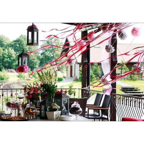 29 Colors available!! Giant tissue paper flowers decoration 20"(50cm) 3piece/lot DIY paper pompoms garlands party dinner