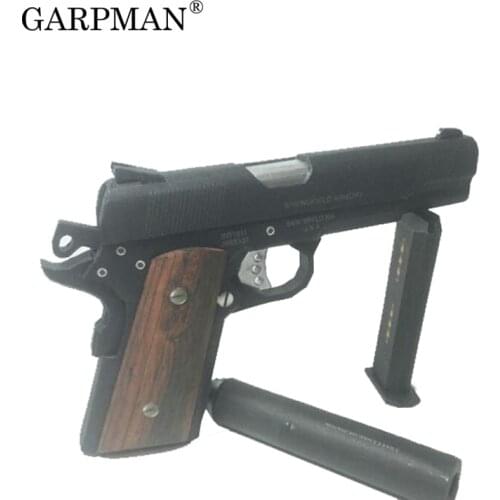 3D Paper Model Guns Hitman US Colt M1911 Pistol 1:1 Scale Weapons Puzzles Diy Papercraft Toy