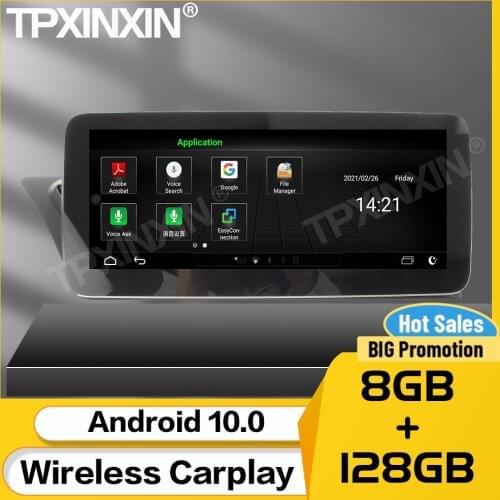 8+128G Car Stereo Receiver Android 10 For Audi A4 2009 2010 2011 2012 2013 2014 2015 2016 BT GPS Audio Auto Navigation Head Unit