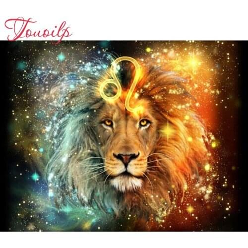 TOUOILP Full Square/Round Drill 5D DIY Diamond Painting "Lion King" 3D Embroidery Cross Stitch Mosaic Home Decor Gift