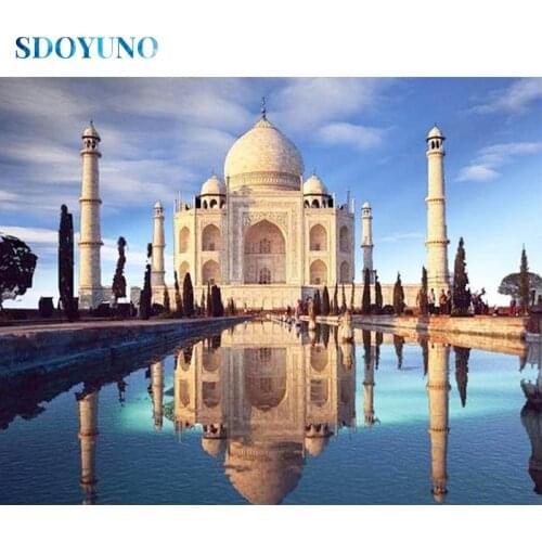 SDOYUNO DIY 5D Diamond Painting Full Square Scenery Icon Diamond Embroidery Landscape Cross Stitch Mosaic Pattern Home Decor