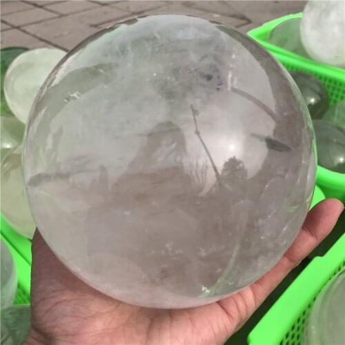 HUGE SIZE TOP QUALITY AROUND 11CM LARGE CLEAR QUARTZ CRYSTAL SPHERE FENGSHUI BALL FOR HOME DEC DISPEL NEGATIVE ENERGY