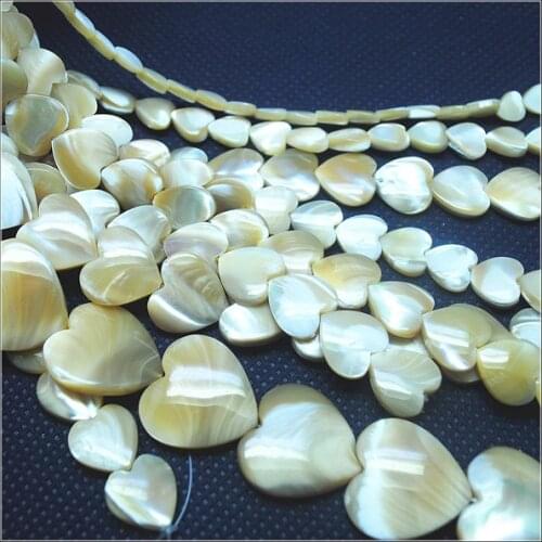 Nature shell beads heart shape seawater shell saltwater mother of pearl 6mm 8mm 10mm 12mm 15mm 20mm brown shell beads