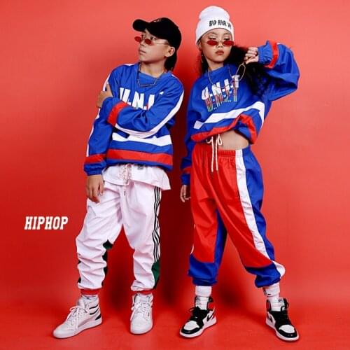 Children Jazz Dance Costumes Street Dance Sports Hip Hop Clothing For Boys Girls Ballroom Dance Performance Stage Wear