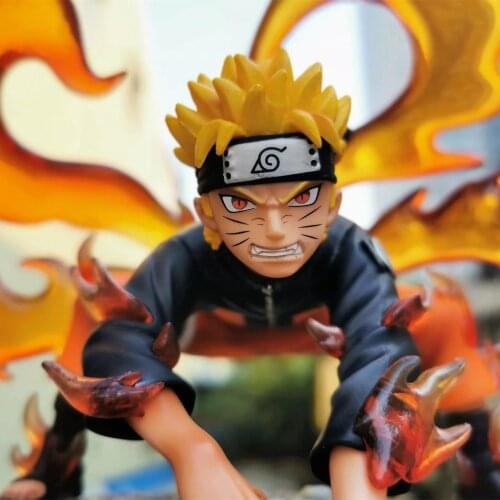 Shippuden Uzumaki Kyuubi Kurama Statue Diorama PVC Action Figure Anime Figurine Collectible Model Toys 20cm