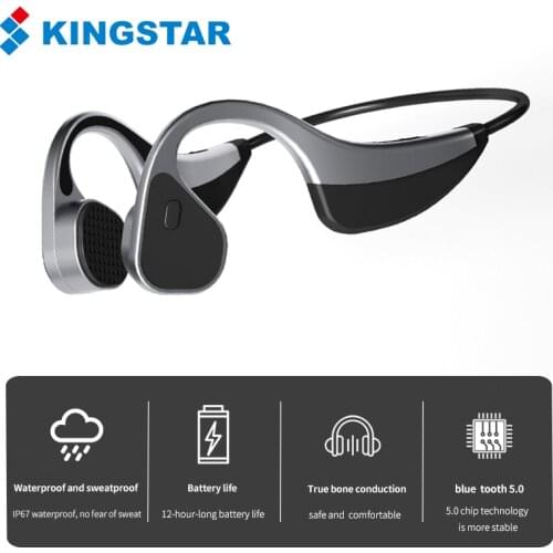 KINGSTAR K8 Bone Conduction Headphones Wireless Bluetooth Earphone HD Stereo Waterproof Sports Handsfree Headset With Microphone