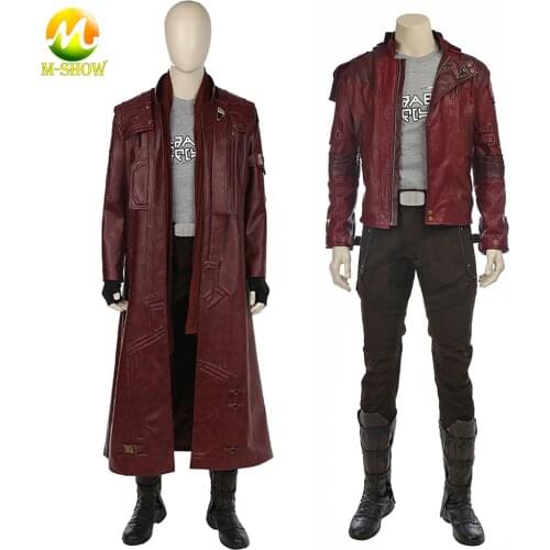 Superhero Jason Lord Cosplay Costume Luxious PU Jacket Peter Jason Quill Outfit for Halloween Carnival Party Custom Made