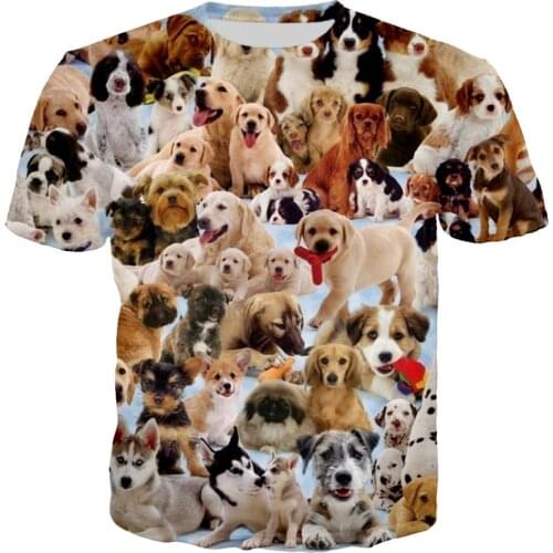 New Arrival People Love Dogs 3D Printed T Shirt Funny Short Sleeve T-shirt Men Fashion Cute Animal Outwear tee shirts tops