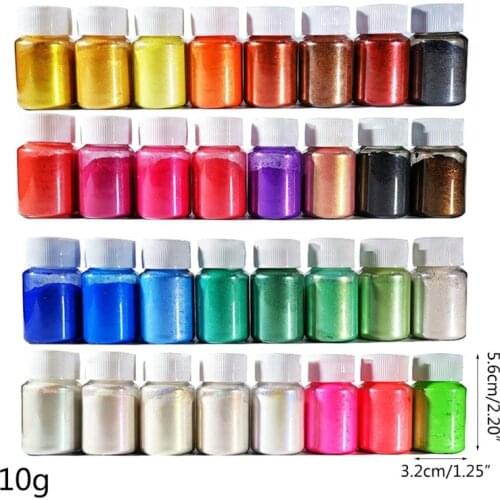N0HE 32 Colors Cosmetic Grade Pearlescent Natural Mica Mineral Powder Epoxy Resin Dye Pearl Pigment