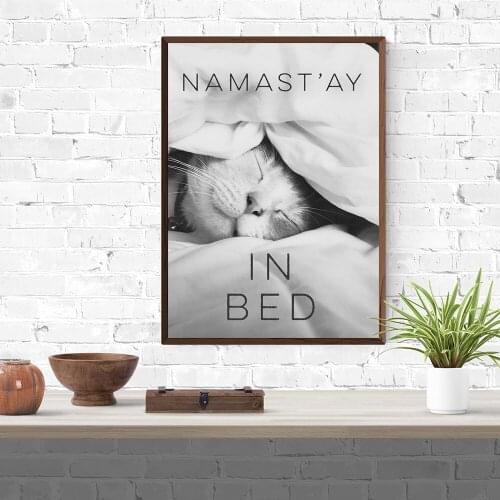 Paintings Wall Art Canvas Modular Picture HD Print Namastay in Bed Posters Frame For Living Room Home Decoration No Framework