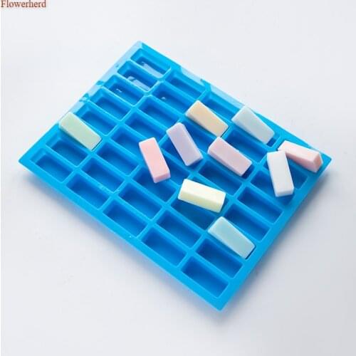 New Soap Making Supplies 40 Holes Strip Silicone Mold Fondant Cake Chocolate Mold DIY Handmade Silicone Soap Form Baby Soap Mold