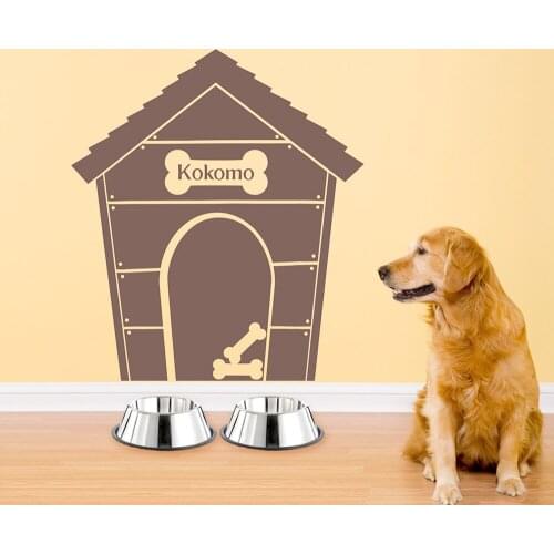New Design Custom Name Pet Dog Kennel Home Decorations Pvc Decal For Living Room Wall Decoration Murals
