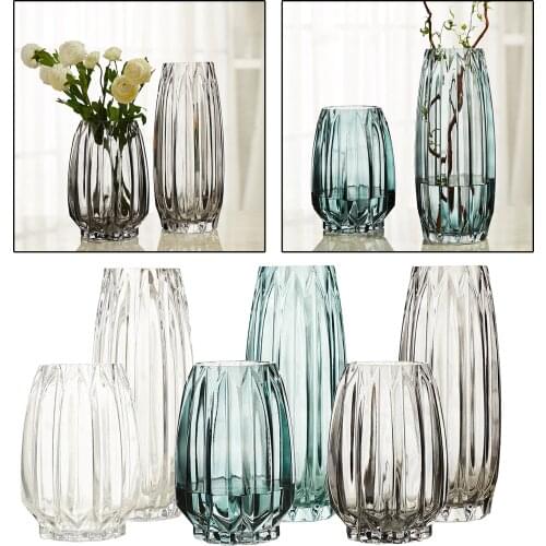 Clear Glass Flower Vase for Floral Arrangements, Decorative Spring Garden Vase Weddings, Party, Home, Office Decor