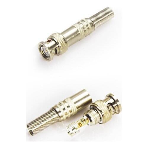 10 Pcs CCTV System Solder Less Twist Spring BNC Connector Jack for Coaxial RG59 Camera Surveillance Accessories