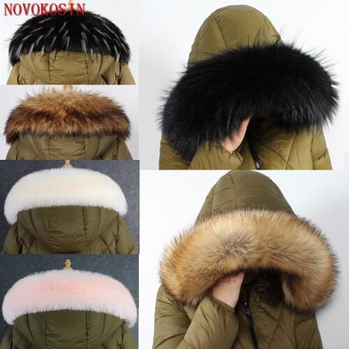 SC180 2018 Autumn New Fashion Women Fur Warm Ring High Quality Hang Dye Fur Collar Neck Winter Faux Fur Detachable Collar