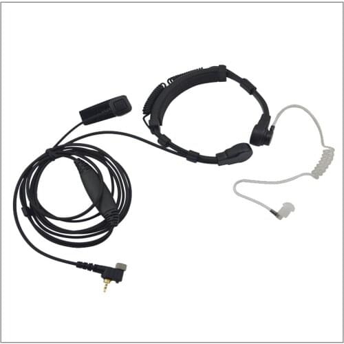 Medium-duty Throat Mic headset w/ Air Acoustic Tube & Finger PTT SURVEILLANCE HEADSET for Motorola TETRA MTP850 MTS850 MTH800