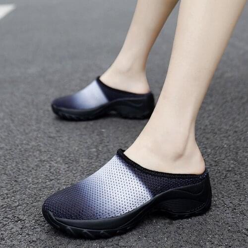 Fashion Clogs Women Walking Shoes Comfortable Breathable Slip-on Casual Slippers Thick Bottom Increasing Height Wear-resistant