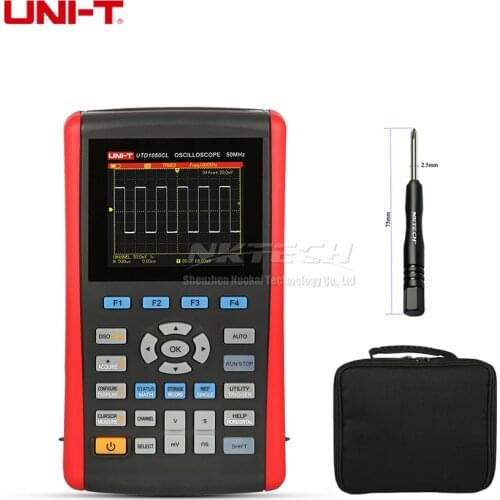 UNI-T UTD1050CL UTD1025CL Handheld Digital Oscilloscope Scopemeter Multimeter Scope Meter TFT Fully Auto Scale 50MHz DC AC Ohm F