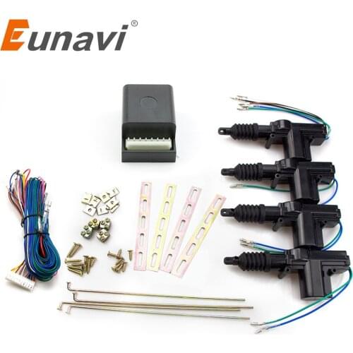 Eunavi Universal Car Power Door Lock Actuator 12-Volt Motor (4 Pack) Car Central Locking Keyless Entry System