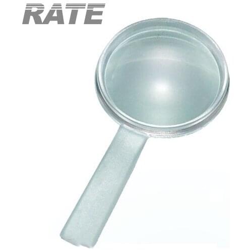 Magnifying Glass Pocket Crystal Magnifier Mini Loupe Handheld 8X Education Plastic Magnifier Good Gift for Commercial Promotion