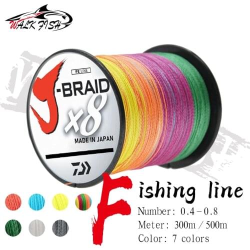 WALK FISH Daiwa Japan 8X Fishing Line 300M 500M 8 Strands Braided Fishing Line Multifilament PE Line for Carp Fishing Wire