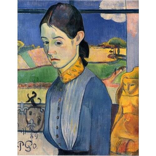 Young Breton Woman by Paul Gauguin oil Painting Canvas High quality hand painted Art Reproduction