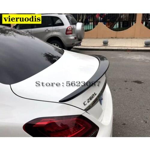 For Mercedes Benz W205 C-class 2014 2015 2016 2017 2018 2019 Rear Spoiler ABS Material Primer Color Car Tail Wing Decoration