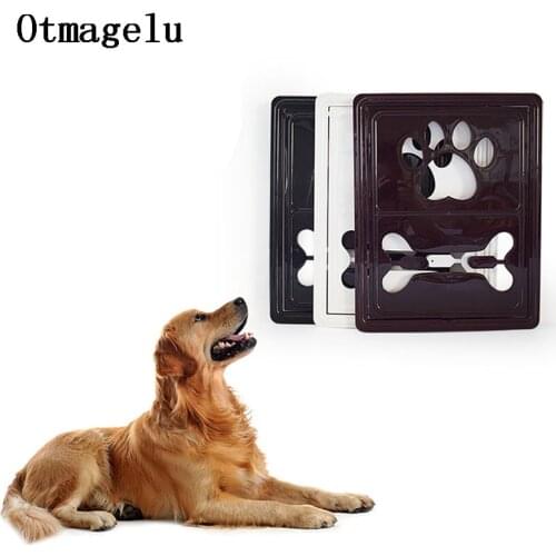 Lockable Magnet Control Pet Dog Cat Door for Screen Window Security Flap Gates Pet Tunnel Dog Fence Free Access Door for Home