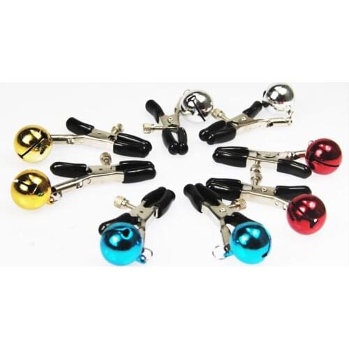 Candiway 4 Colors Fantasy Nipple Clamps With Big Metal Bell BDSM Adult Game Sex Product Flirting Toys For Women 1Pair
