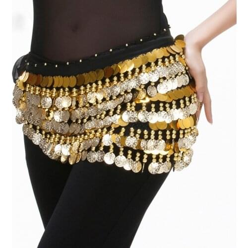 Belly Dance Coin Belt Women Bellydance Belt Professional Dance Costume Accessories Indian Style Dance Hip Scarf