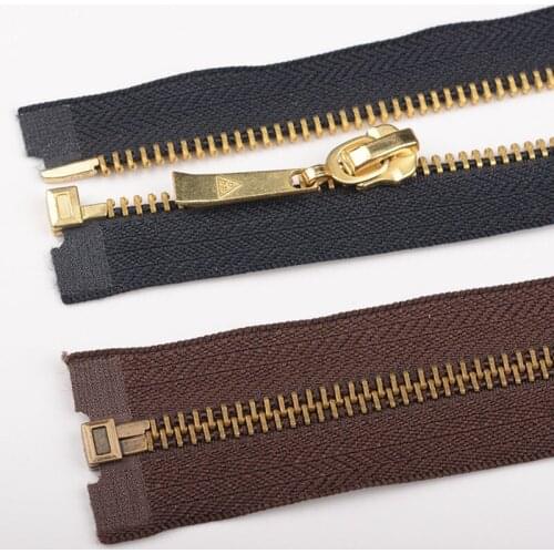 10 pieces #5 70CM clothes metal copper zippers sewing on clothing jacket zippers genuine wholesale high quality textile accessor