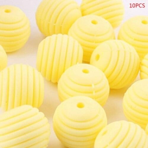 10 Pcs/pack Silicone Balls Baby Teething Spiral Round Beads DIY Necklace Infants Teether Pacifier Chain Accessories
